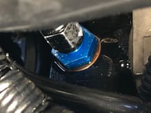 Leaky metric to AN aluminum fitting. 