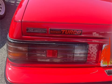 RX7 convertible rear badge on 626 bootlid.