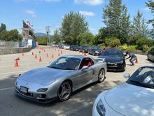All these guys still beat me in spite of my added boost. Can't blame the car. The whit Miata has a cool tracking devise that shows your route and sectional times around the course and compare to other drivers with the same equipment. It will also combine your best sections to show your best possible time. The two drivers of the Miata we 12 seconds apart on a 50 second course (44 vs 56)