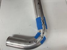 Pipe marked up for the welder
