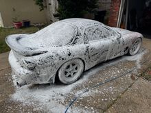 FINALLY got a wash today, it's been a while.  It was SUPER dusty.  Foam cannon = the best thing