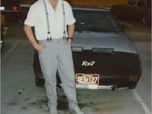 A younger me with my RX-7 in 1987