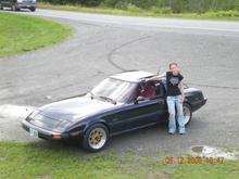 the rx7 with the best co-driver (my wife) about 5 miles from the Canadain border on rte 3