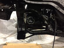 Rear sub-frame and diff installed pass side view