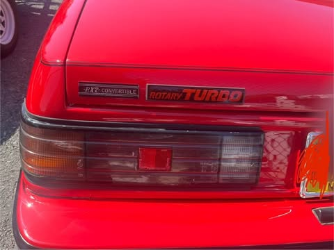 RX7 convertible rear badge on 626 bootlid.