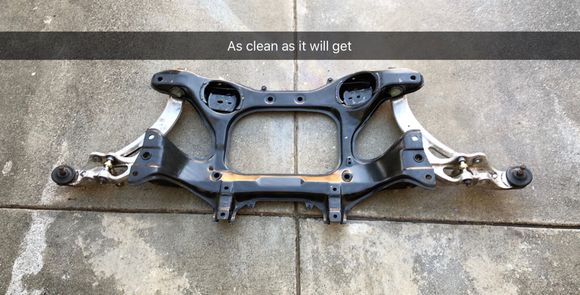 Subframe cleaned. As clean as it will get.