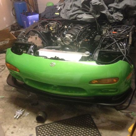 Some more mock up of the oil cooler mounting