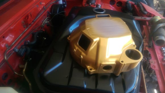 I picked my secondary color for the motor! It'll be that color gold for the front cover and rotor housings, with black irons. Kind of a pun on how much the rotor housings cost - their weight in gold almost.