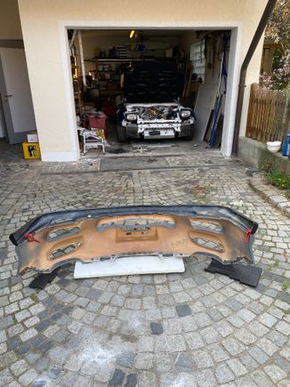 Drilling the holes for the spoiler lip 
