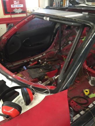 Halo and front bars going in. Boxed front mounts to the frame came out super clean. S