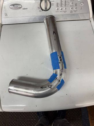 Pipe marked up for the welder