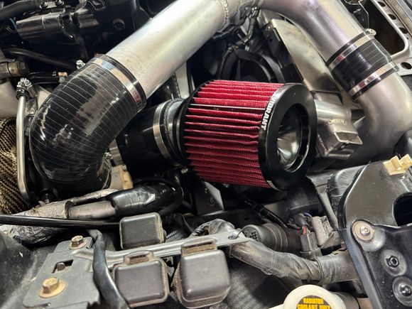 Close up of the intake.  I ordered a PILE of parts trying to find what would work.  