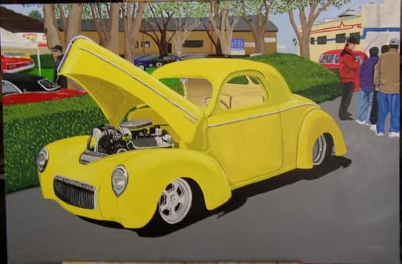 This is a Willys that I took photos of and the painting is 24&quot;X 36&quot;