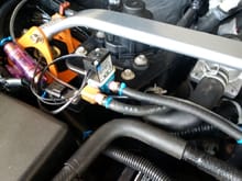 Electronic boost controller mounted and plumbed