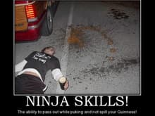 ninja skills vomit puke funny bukiboo guinness demotivational poster 1266552692