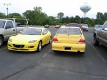 This is my 8 next to my old Lancer OZ Rally