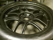 re-finishing my wheels for $20. amazing what you can do with spray paint and alot of prep work.