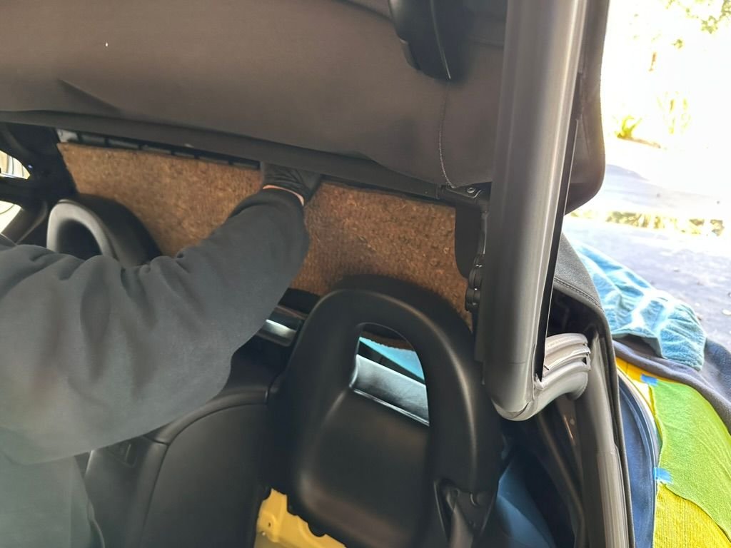 Hes efficient with disassembly. Even working in tight spots like the rear, he tries to not damage the plastics. 