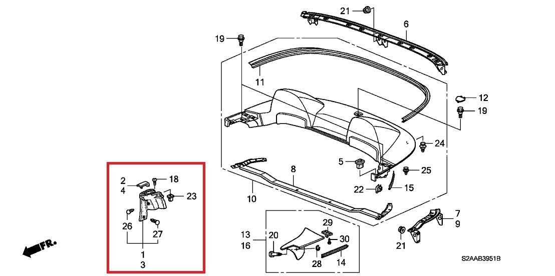 CR Tonneau Cover Parts List S2KI Honda S2000 Forums