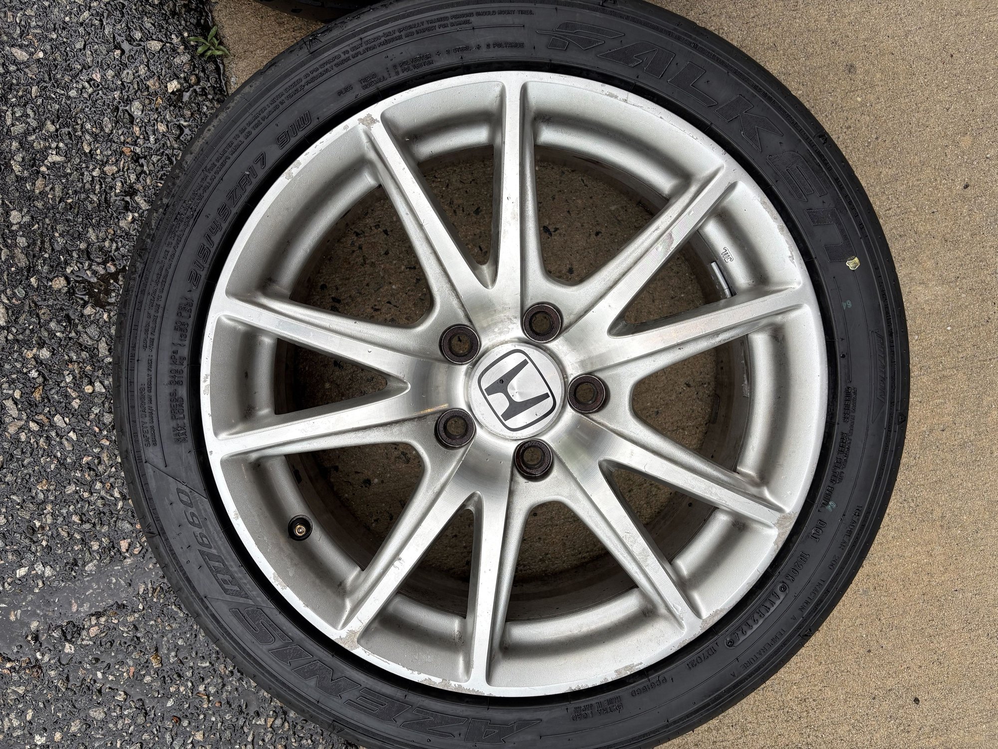 Wheels and Tires/Axles - OEM AP2v1 Wheels with RT660 tires - Used - 2000 to 2009 Honda S2000 - Westwood, NJ 07675, United States