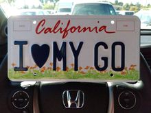 New plate to go on my Crosstour when I finally get back to Colorado where the car is. and can install it.