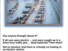 For those  of us in Northern climates 

Plus Gas tax pays for roads so unless electric vehicles start to pay as well no upgrades to the road system.