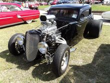 If you don't bring a polished blower to the party, you might as well just stay home. Lots of these on rods and customs.