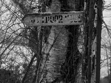 Worn out sine.  Pointing to something.