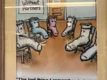Hanging at the wall at the laundromat