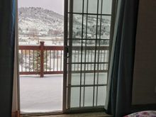 ^Snow right outside my bedroom slider.  :)


