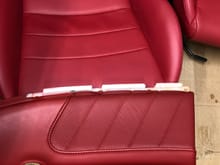 04-05 AP2 Red door panel compared to 00-02 AP1 New Pure Red seat