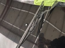 First things first, lift the wiper blade. For the example, I'm using the shorter driver-side arm but the longer arm is the same. You do not have to remove the assembly to take off the rubber insert.