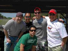 The crew with their driving coach, Jim.
