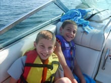 kids on the boat