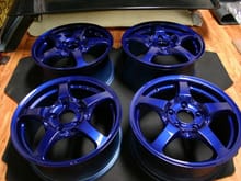 AP1 Wheels painted Mag Blue