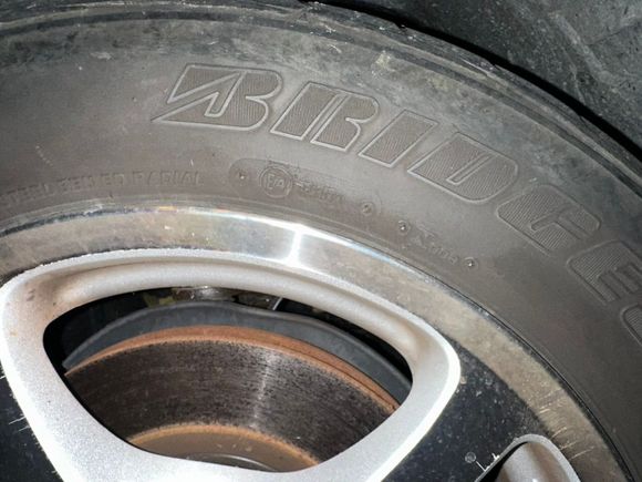 Most of the car and original everything. Tires looked to be original. I was relieved I survived the drive back on these Bridgestones. 