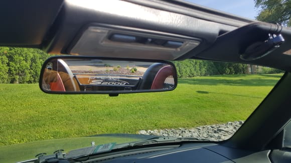 Looking in the rear view, it is mirrored the correct way