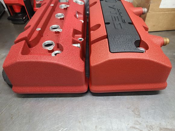 OEM Wrinkle red vs Powder coated wrinkle red