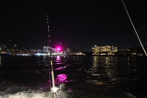 Just before 6AM, setting out to fish