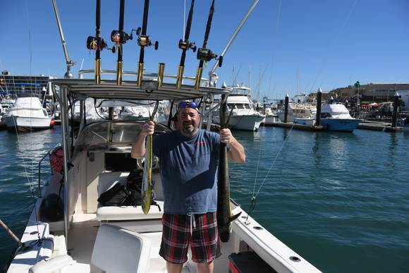 Caught two dorado.   Brought it to a place for dinner.  Had some sashimi, a platter for eight of us, and still had leftovers to use the next day