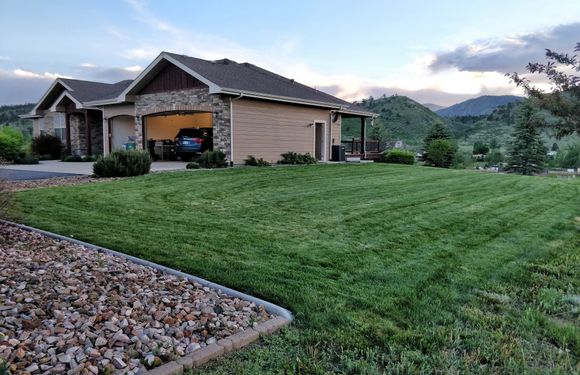 My bigger lawn.  There's a smaller one out side of the walkout basement.  

