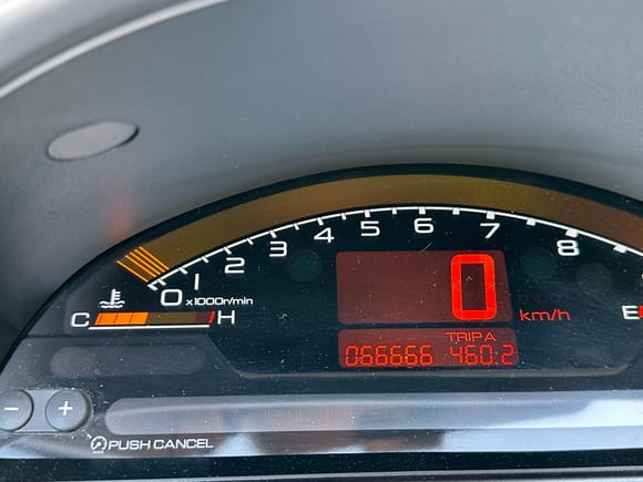 Jeff, they really are amazing machines.  We were out for a little drive today and noticed we were 3 km from 66666, so we had to pull over to take a picture.  It’s be over 20 years with this car and I never get tired of her.  