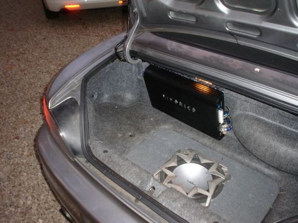 Angle shot of amp install