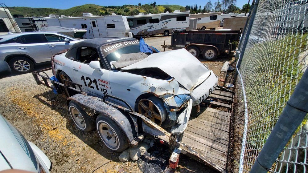 2000 Honda S2000 - Crashed race car & trailer $Make any Offer$ - Used - VIN 123456789101112 - 75,000 Miles - 2 cyl - 2WD - Manual - Convertible - White - Dana Point, CA 92620, United States