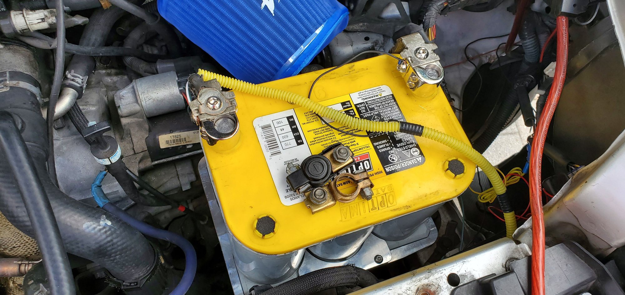 Knukonceptz Bassik Battery Terminals Installed