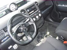 MOMO steering wheel. MOMO 1&quot; spacer. NRG short hub. AC AUTOTECHNIC S7 reverse gauge. TITANIUM shift knob (custom chopped &quot;short&quot; shifter). TITANIUM e-brake handle. TITANIUM pedals. ALPINE deck. XM radio. BLACK sprayed interior.