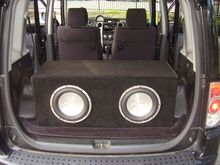 2 10&quot; audiobahn alum10q subs in a custom box.