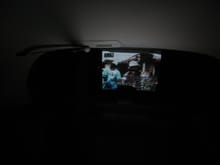 TV Image Projected on rear window from 15&quot; monitor...This can be viewed from front seat...