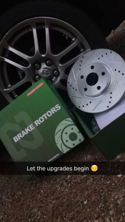 New slotted and drilled rotors lookin clean!