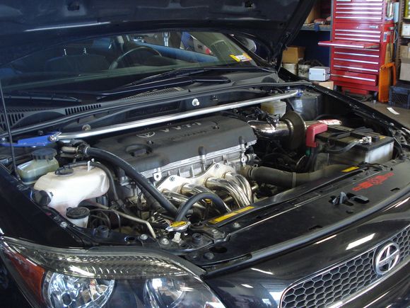 Wide angle of OBX R racing headers